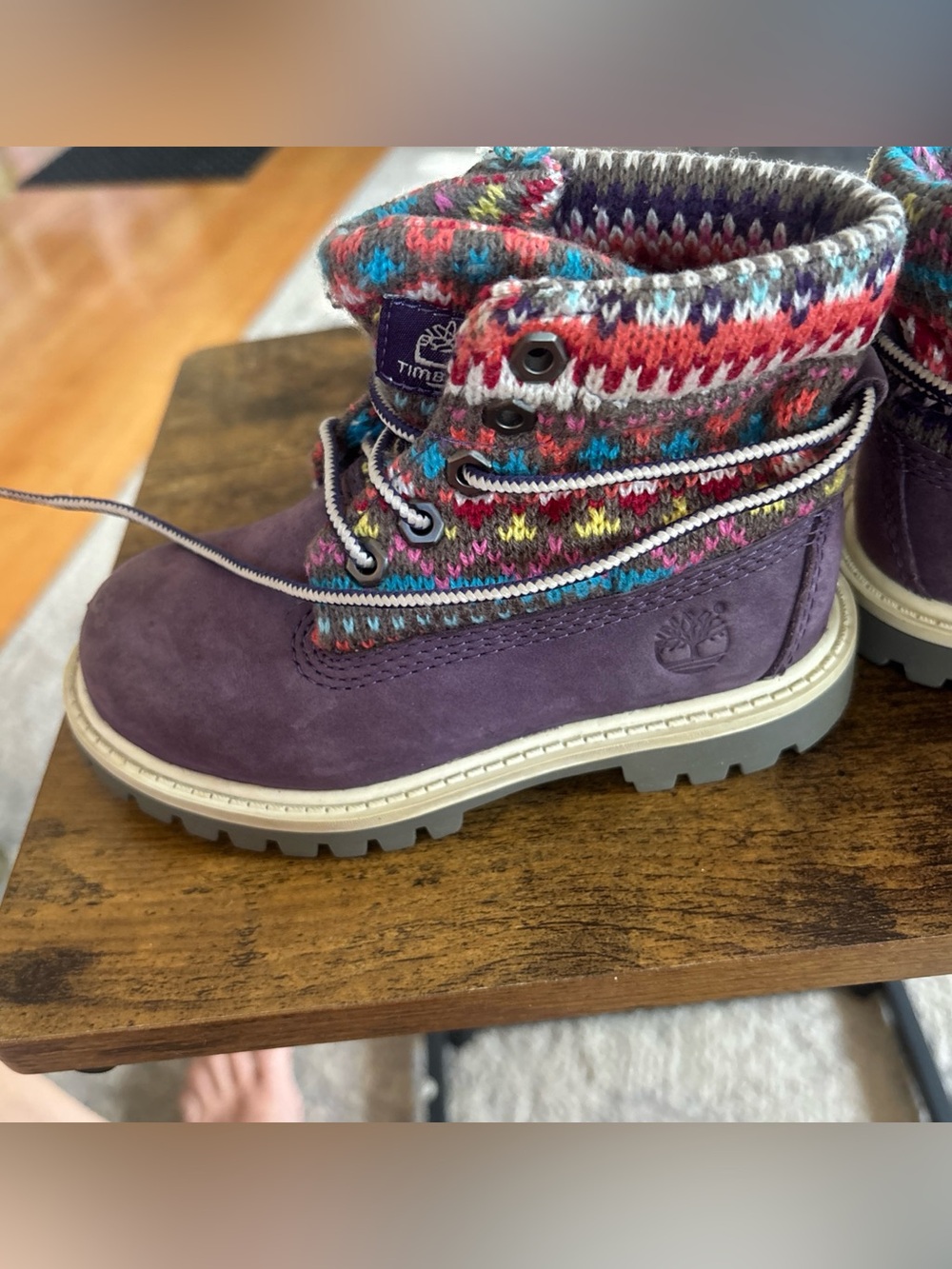 Timberland Earth Keeper Purple Boots Toddler 9, Model 9785R